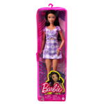 Papusa bruneta cu rochie mov Barbie Fashionista, Barbie