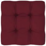 Perna pentru paleti vidaXL, rosu vin, 70x70x12 cm, material textil, 1.45 kg