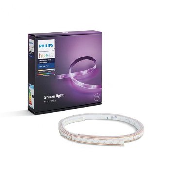 Banda LED smart Philips Hue LightStrip 7190155PH 8718699703424, Wi-Fi, LED RGB, 20W, 1600lm, 2m