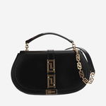 Versace VERSACE GODDESS GREEK SHOULDER BAG Black-Versace Gold, Versace