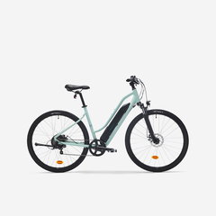 Bicicletă polivalentă electrică Riverside 100E cadru jos albastru, RIVERSIDE