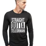 Bluza barbati neagra - Straight Outta Teleorman, L