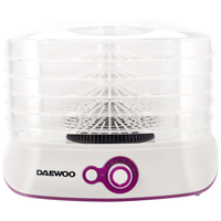 Deshidrator de alimente Daewoo DD450W, 400 W, 5 tavi, temperatura reglabila 35-70°C, ventilator integrat, inox