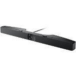 Soundbar Stereo Monitor Dell Pro, 5 W, 20000 Hz, subwoofer, indicator LED, Jack 3.5 mm, Negru