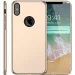 Husa ultra-subtire din fibra de carbon pentru iPhone X, Gold auriu - Ultra-thin carbon fiber case for iPhone X, Gold, HNN