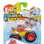 Masinuta Hot Wheels Monster Trucks - Color Shifters, Bone Shaker, 1:64