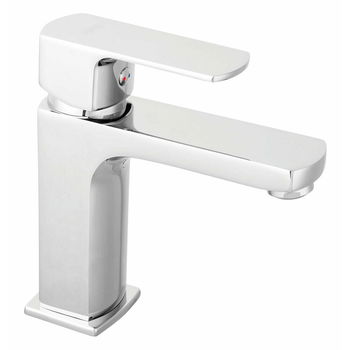 Baterie stativa lavoar Ferro Alba VerdeLine BLB2VL, 10 bar presiune maxima, D.3/8 - M10x1 racord flexibil, 90°C temperatura apa maxima, crom, Ferro