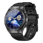 Smartwatch iSEN JA01 Black, AMOLED 1.43"HD, Glicemie, Apel Bt, Apel SOS, Asistare vocala, Nivel radiatii, EKG, Acid uric, Lipide sange, Masa corporala