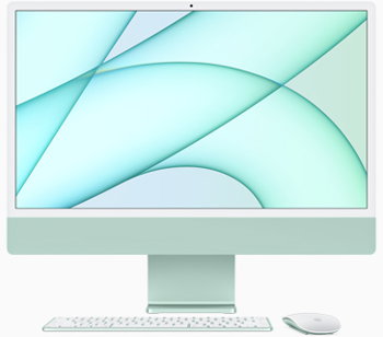 Sistem Desktop PC iMac 24" (2021) cu procesor Apple M1, 24", Retina 4.5K, 16GB, 1TB SSD, 8-core GPU, Green, INT KB, Magic Keyboard + Mouse