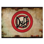 Tablou afis logo bere Duff vintage - Material produs:: Poster pe hartie FARA RAMA, Dimensiunea:: 80x120 cm, 