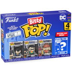 Set 4 figurine - DC - Batman, Robin, Scarecrow, Albastru, 2.5 cm