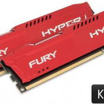 Memorie HyperX Fury Red 16GB DDR3 1600 MHz CL10 Dual Channel Kit