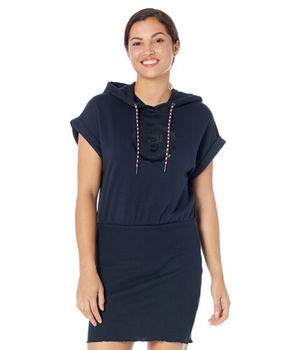 Imbracaminte Femei Tommy Jeans Rib Trim Hoodie Dress Sky Captain, Tommy Jeans