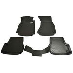 Set covorase auto din cauciuc Audi A6 2011-2014 , presuri tip tavita, culoare Negru, 4 buc., 