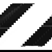 Side by Side SAMSUNG RF65DB970E22EO, No Frost, Beverage Center, 645 l, H 185 cm, Clasa E, Dozator apa, Wi-Fi, sticla neagra