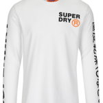 Bluza alba din bumbac cu print pentru barbati - Superdry , Superdry