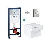 Rezervor de WC incastrat Grohe Rapid SL 38721001, inaltime instalare 1.13 m, placa de actionare inclusa, rezervor de apa GD2, Grohe