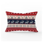 Față de pernă cu model de Crăciun Minimalist Cushion Covers Blue Nordic, 35 x 55 cm