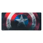 Mousepad profesional pentru gaming si birou Marvel, Captain America Shield, model XL, antiderapant, impermeabil, 80x35 cm