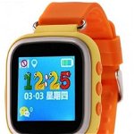 Smartwatch iUni Kid90 52118-2, 1.44inch, GPS, Bratara silicon, dedicat pentru copii (Portocaliu), iUni