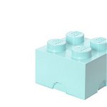 Cutie depozitare LEGO 2x2 albastru aqua