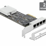 PCI Express x4 la 4 x 2.5 Gigabit LAN RTL8125, Delock 89192, Delock