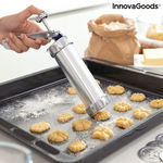 Aparat pistol pentru biscuti si fursecuri cu 20 de sabloane si 4 duze pentru decorat 2 in 1, Prekies InnovaGoods, InnovaGoods