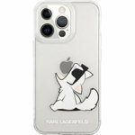 Husa de protectie Karl Lagerfeld Choupette Eat pentru Apple iPhone 13 Pro, Transparenta