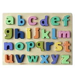 Puzzle Incastru Montessori Cu Litere Mici 3D Pastel, Krista