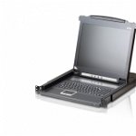Comutator cu tastatura si touchpad, Aten, KVM, CL1000 LCD 19'', USB PS/2 , 1U Rack, Aten