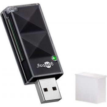 Cititor de card SD/SDHC Goobay USB 2.0 negru CARD-RW02BK-GBAY