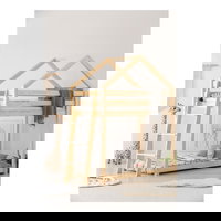 Pat supraetajat din lemn de pin în formă de căsuță 90x200 cm Mila DMS - Adeko, Adeko