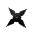 Steluta ninja pentru aruncat la tinta 4 colturi, gaura sus, in husa, negru,4.5 cm, OEM