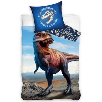 Lenjerie de pat din bumbac T-Rex nemuritor, 140 x 200 cm, 70 x 90 cm, BedTex