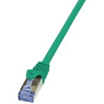 Cablu S/FTP LOGILINK Cat6a, LSZH, cupru, 2 m, verde, AWG26, dublu ecranat CQ3055S, LogiLink