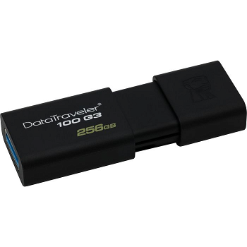 Memorie USB Flash Drive Kingston 256GB DataTraveler DT100G3, USB 3.0, black, KINGSTON