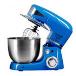 Mixer Planetar de 1000W, 6 Trepte viteza, Bol din Inox de 5 L, Anti-alunecare, Accesorii, Albastru, Hausberg