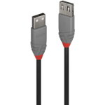 Cablu Date USB 2.0 tip A - USB 2.0 tip A 5m Negru, Lindy