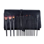 Set 18 pensule makeup Megaga, cu husa neagra, Megaga