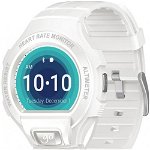 Smartwatch Alcatel Watch GO, Bluetooth, IPS LCD 1.22", Bratara silicon, Rezistent la apa si praf (Alb)
