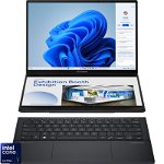 Laptop ASUS Zenbook Duo OLED cu procesor Intel® Core™ Ultra 7 Processor 155H pana la 4.8 GHz, 14.0", 3K, OLED, Touch, 16GB DDR5, 1TB SSD, Intel® Arc™ Graphics, Windows 11 Pro, Inkwell Gray