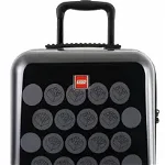 Troller 20 inch, material ABS, LEGO Brick Dots - negru cu puncte gri, LEGO