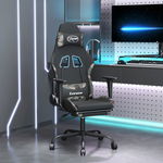 vidaXL Scaun de gaming cu suport picioare, negru și camuflaj, textil, vidaXL