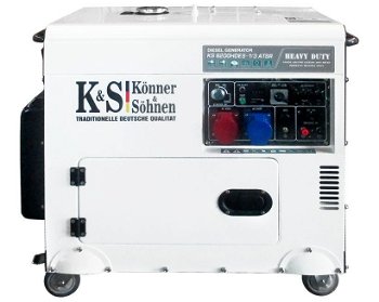 Generator De Curent 7.5 Kw Diesel - Heavy Duty - Insonorizat - Konner & Sohnen - Ks-9200de-1/3-hd-atsr-silent, Konner & Sohnen