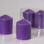 Set 2 lumanari clasice violet 8x6 cm, 