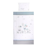 Set lenjerie patut 3 piese, Cosy, bumbac ranforce, lavabil 30°C, Giraffe White, Lorelli