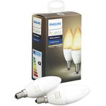 Set 2 becuri inteligente LED Philips Hue ambianta alba E14