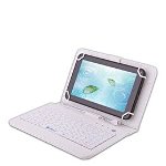Husa Tableta MRG 0004, 7 inch, tastatura Micro-USB, prindere 4 cleme, Alb
