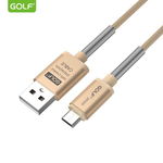 Cablu Thunder Micro USB Golf 40M Auriu 1m 2.4A Fast charging, Golf