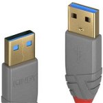 Cablu Lindy 5m USB 3.2 Type A, Anthra